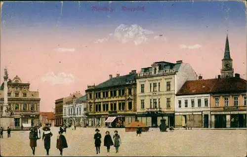 Postcard Nimburg (Neuenburg) Nymburk Ringplatz 1914