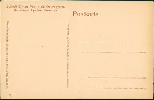 Ansichtskarte Elmau-Krün Umlandpartie 1923
