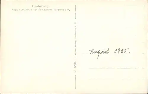 Heidelberg Stadtteilansichten 8-fach Mehrbild-AK Foto-Ansichten 1935