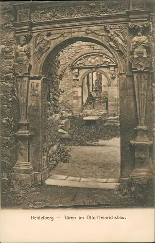 Heidelberg Heidelberger Schloss Türen im Otto-Heinrichsbau 1905