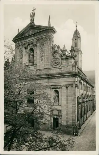 Heidelberg Stadtteilansicht Partie an der Jesuitenkirche, Kirche, Church 1940