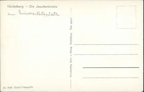 Heidelberg Stadtteilansicht Partie an der Jesuitenkirche, Kirche, Church 1940