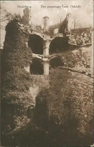 Heidelberg Heidelberger Schloss Der Gesprengte Turm, Castle 1920