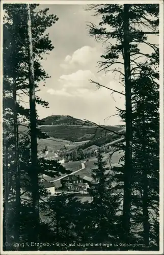 Geising-Altenberg (Erzgebirge) Blick auf Jugenherberge, Geisingberg  1935