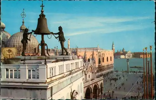 Venedig Venezia Chiesa e Piazzetta S. Marco/Stadtteilansicht Markusplatz 1960