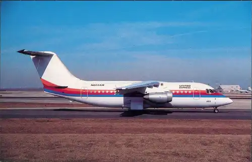 Ansichtskarte  Flugzeug UNITED EXPRESS BAe 146-200A 1990
