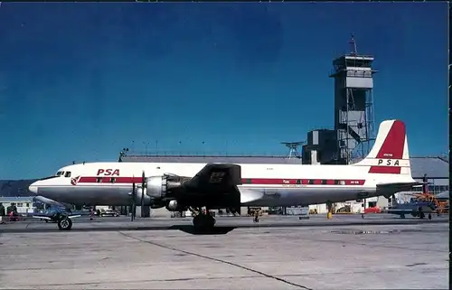 Propellerflugzeug PACIFIC SOUTHWEST AIRLINES Douglas DC-6B 1961/1986