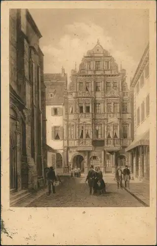 Ansichtskarte Heidelberg Gasthaus zum Ritter - Gemälde 1924