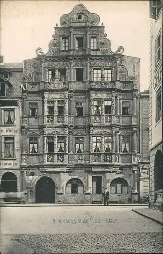 Ansichtskarte Heidelberg Gasthaus zum Ritter 1912