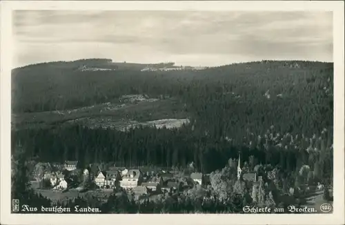Ansichtskarte Schierke Panorama-Ansicht Blick von der Mauseklippe 1932