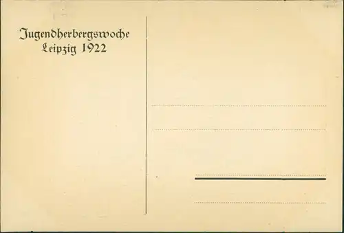 Ansichtskarte Leipzig Künstlerkarte Jugendherbergswoche 1922