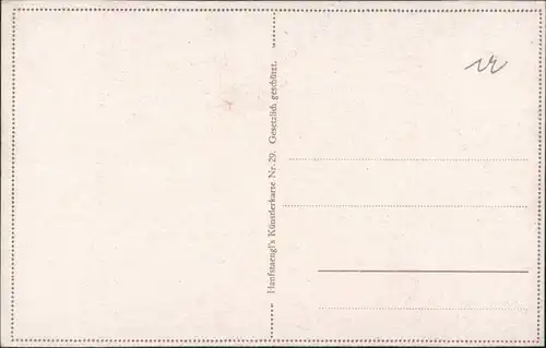 Signierte Künstlerkarte F.v. Defregger "Ein Sonntagsjäger" 1920