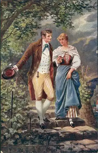 Ansichtskarte  Hermann u. Dorothea F. Rösler Serien-Künstler-Postkarte 1920