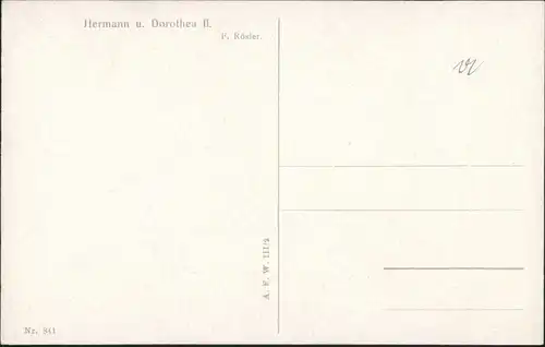 Ansichtskarte  Hermann u. Dorothea F. Rösler Serien-Künstler-Postkarte 1920