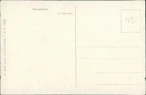 Ansichtskarte  " Ganseliesel" Künstlerkarte Künstler M. Fürst pinx. 1920