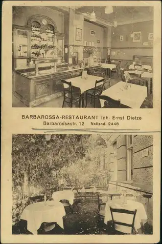 Schöneberg-Berlin Barbasrossa Restaurant 2 Bild, Barbarossastraße 1924