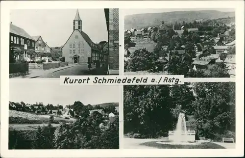 Schmiedefeld (Rennsteig) Stadtteilanischten Mehrbild-AK mit 4  1960