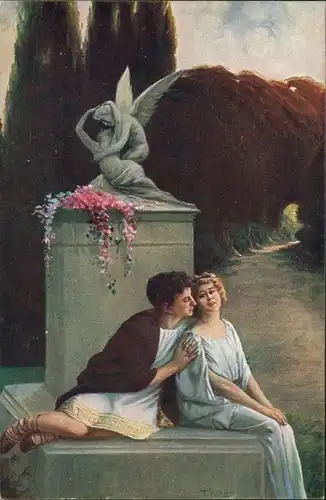 Ansichtskarte  Kroy: Liebesglück Lásky štěstí Künstlerkarte 1910