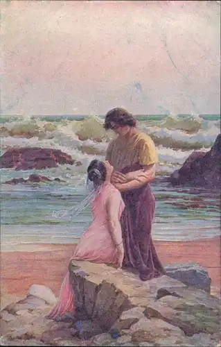A. LIEBSCHER: Římská láska Römische Liebe Künstlerkarte 1910