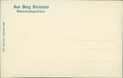 Ansichtskarte Gröbming Burg Bernstein - Treppenhaus 1926