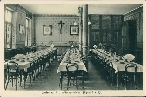 Ansichtskarte Boppard Ursulinenkloster - Speisesaal 1922