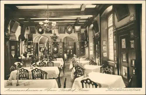 Assmannshausen am Rhein-Rüdesheim (Rhein) Gasthof Krpne - Künstlerzimmer 1928