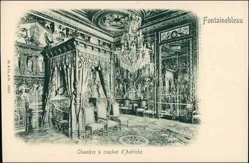 CPA Fontainebleau Schloss Fontainebleau Chambre Coucher 1908