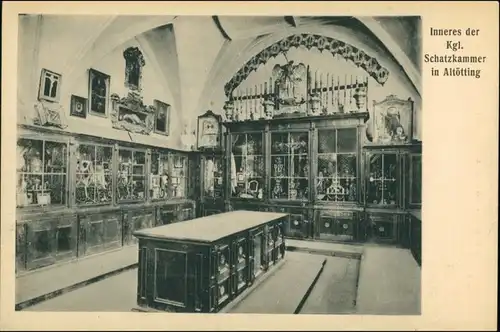 Ansichtskarte Altötting Wallfahrtskirche - Schatzkammer 1923