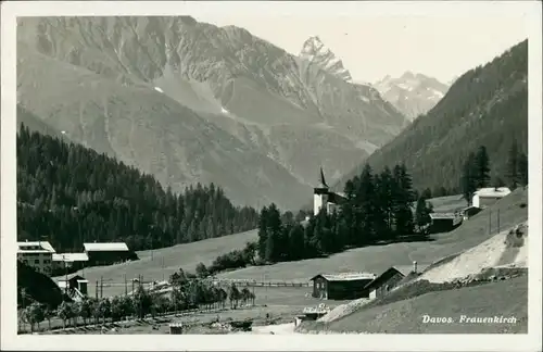 Ansichtskarte Davos Panorama-Ansicht Umlandansicht Frauenkirch 1933