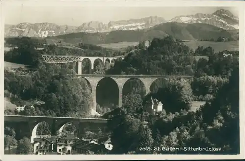 Bruggen-St. Gallen San Gallo / Sogn Gagl / St-Gall Sitterbrücke Brücken 1930