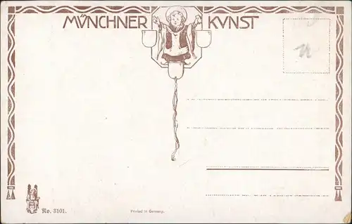 Ansichtskarte  Künstlerkarte "Der Jäger-Toni" Jäger mit Gewehr Flinte 1920