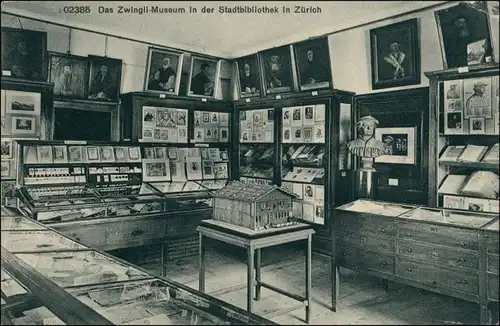 Ansichtskarte Zürich Das Zwingli Museum in der Stadtbibliothek 1911