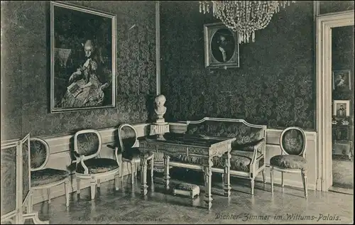 Ansichtskarte Weimar Wittums-Palais, Dichterzimmer 1929