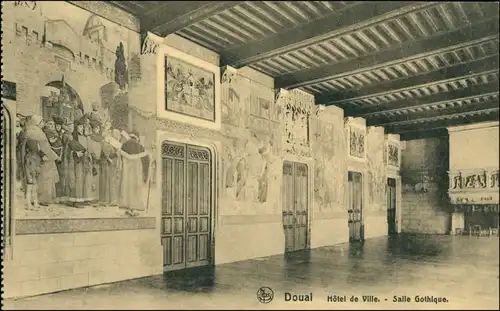 CPA Douai Dowaai Rathaus - Salle Gothique 1913