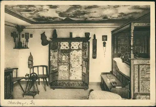 Ansichtskarte Miesbach Oberbayerisches Zimmer 1929