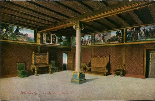 Ansichtskarte Eisenach Wartburg, Landgrafenzimmer 1913