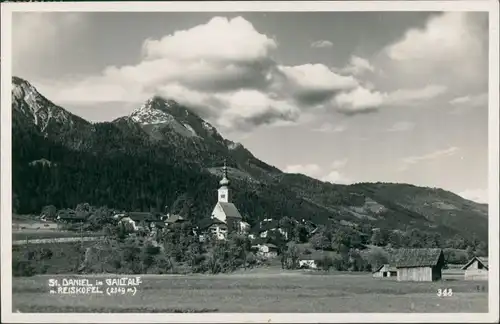 Dellach (Gailtal) Kirche St. Daniel mit Reiskofel, Gailtale, Kärnten 1933