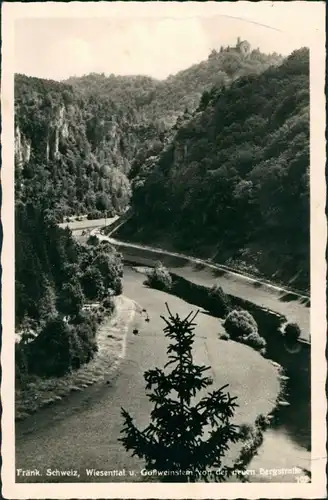Gößweinstein Umland-Ansicht Wiesenttal Blick v.d. neuen Bergstrasse 1955