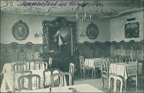 Ansichtskarte Salzburg Mozartstube im Stieglkeller 1910