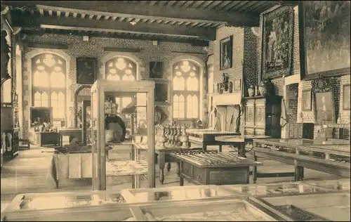 Postkaart Oudenaarde Oudenaarde (Audenarde) Stadthuis Museum - Innen 1913