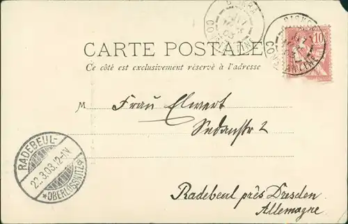Postcard Biskra بسكرة Biskira Mecharis chameau Courreur - Kamel 1903
