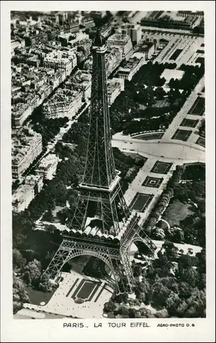 CPA Paris Luftbild Eiffelturm 1965