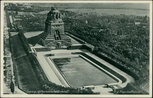 Ansichtskarte Leipzig Luftbild Völkerschlachtdenkmal Umland 1942