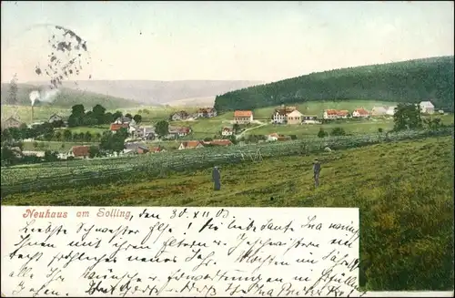 Ansichtskarte Neuhaus im Solling-Holzminden Stadtpartie 1905
