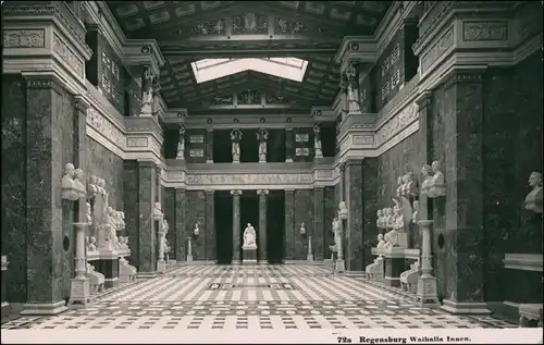 Ansichtskarte Donaustauf Walhalla - Inneres 1928