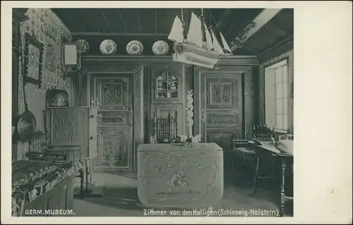 Ansichtskarte Nürnberg Germanisches Museum Zimmer der Halligen 1929