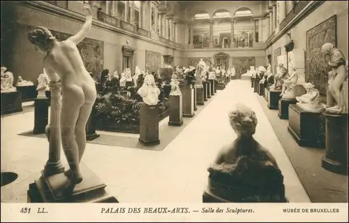 Brüssel Bruxelles Palais des beau Arts Salle des Sculptures 1915