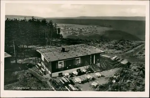 Ansichtskarte Hahnenklee-Bockswiese-Goslar Blockhütte auf dem Bocksberg 1943