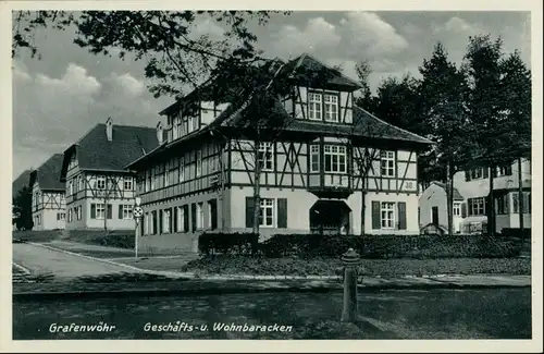Ansichtskarte Grafenwöhr Geschäüfts- u. Wohnhäuser 1934