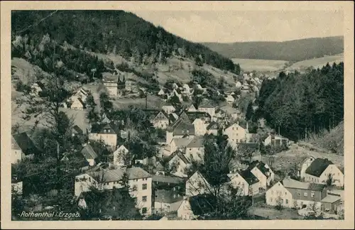 Ansichtskarte Rosenthal-Rosenthal-Bielatal Stadtpartie Erzgebirge 1940